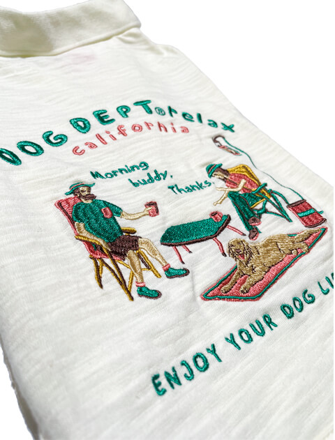 キャンプスラブ天竺ポロ犬服ブランドのドッグデプト/DOG DEPT