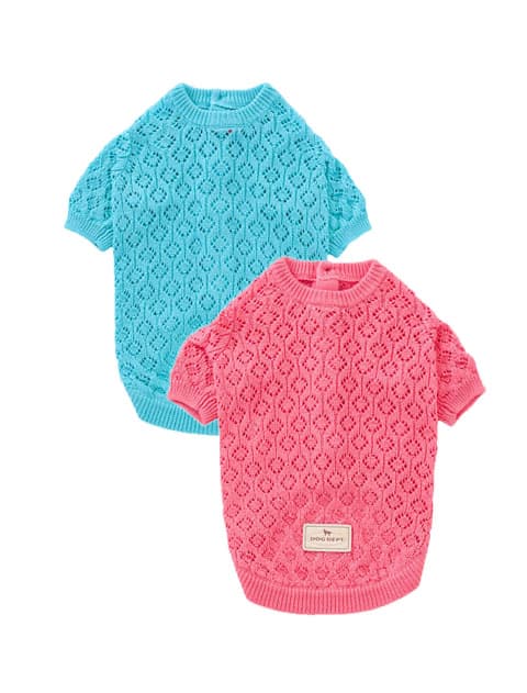 《期間限定アウトレット》【DOG WEAR】透かし編みカーディガン