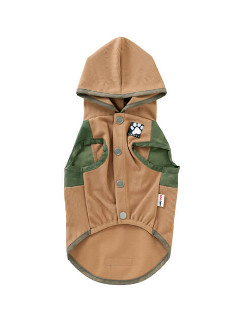 [3レイヤー]防風ワッフルボタンパーカー犬服ブランドのドッグデプト/DOG DEPT