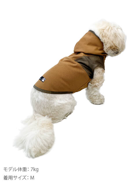 [3レイヤー]防風ワッフルボタンパーカー犬服ブランドのドッグデプト/DOG DEPT