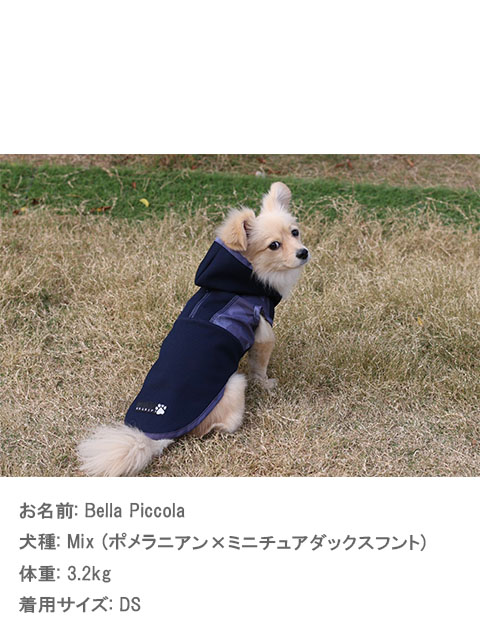 [3レイヤー]防風ワッフルボタンパーカー犬服ブランドのドッグデプト/DOG DEPT