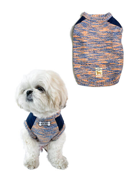 《期間限定アウトレット》【DOG WEAR】ミックスニットノースリーブ