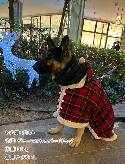 タータンチェックコート犬服ブランドのドッグデプト/DOG DEPT