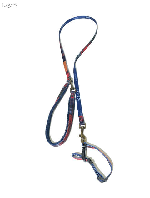 チェックPTリード＆カラーセット ブランドのドッグデプト/DOG DEPT