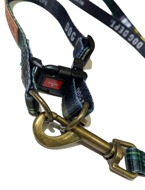 チェックPTリード＆カラーセット ブランドのドッグデプト/DOG DEPT