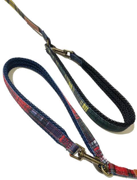 チェックPTリード＆カラーセット ブランドのドッグデプト/DOG DEPT