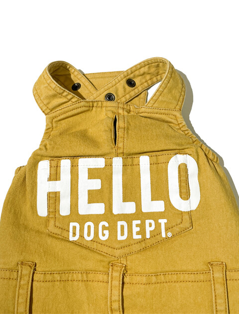 カラーデニムサロペットペア 犬服ブランドのドッグデプト/DOG DEPT