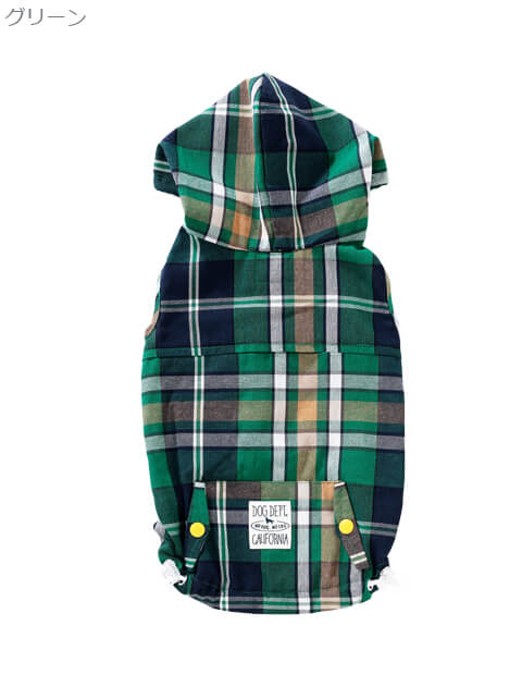 チェックフーディー＆ワンピ犬服ブランドのドッグデプト/DOG DEPT