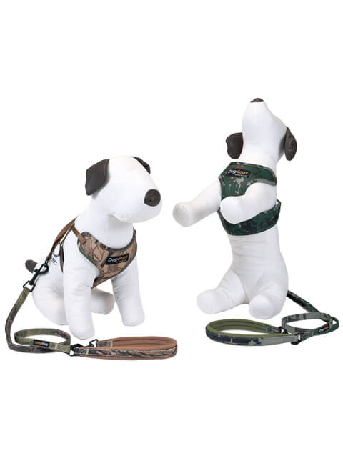 《期間限定アウトレット》【DOG GOODS】カモフラソフトハーネス＆リードセット