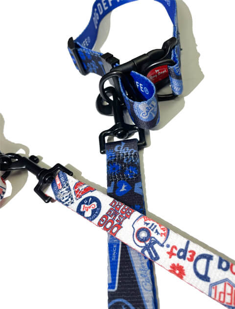 ヴィンテージロゴカラー＆リードセット ブランドのドッグデプト/DOG DEPT