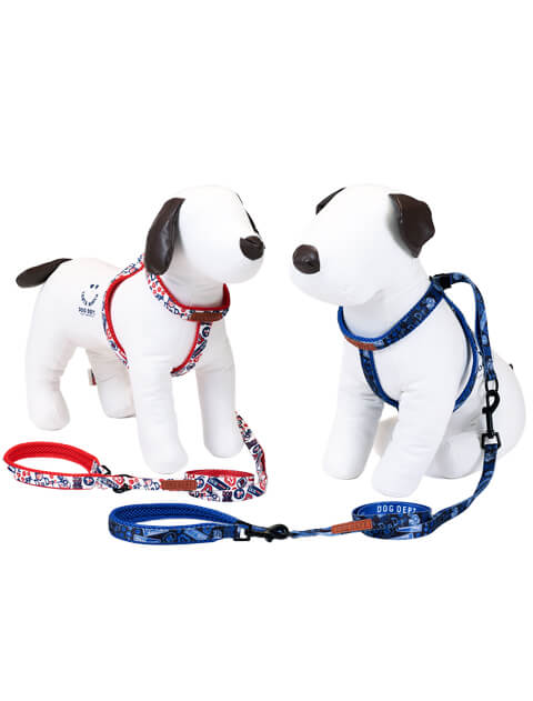 《期間限定アウトレット》【DOG GOODS】ヴィンテージロゴライトハーネス＆リードセット