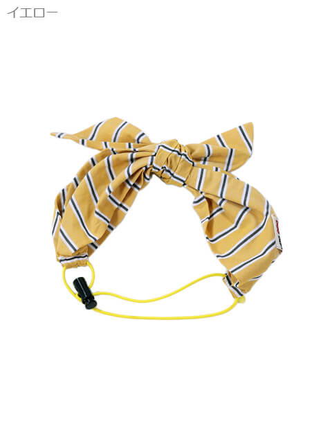 【DOG GOODS】イエローストライプドッグヘアバンド