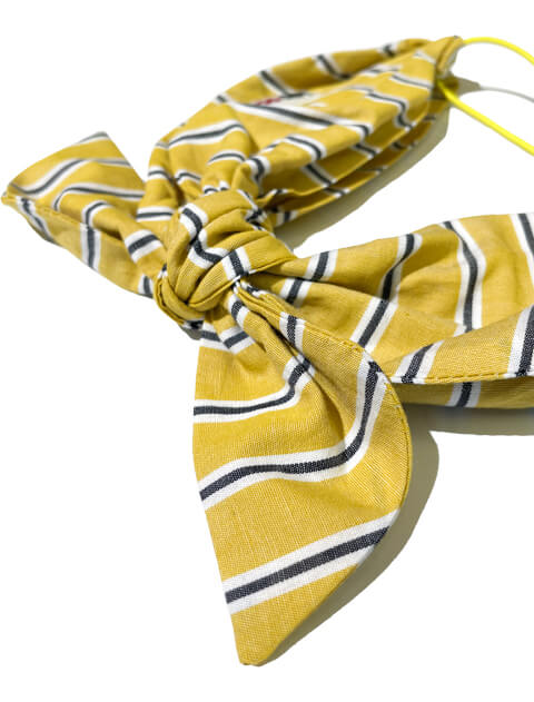 イエローストライプドッグヘアバンド ブランドのドッグデプト/DOG DEPT