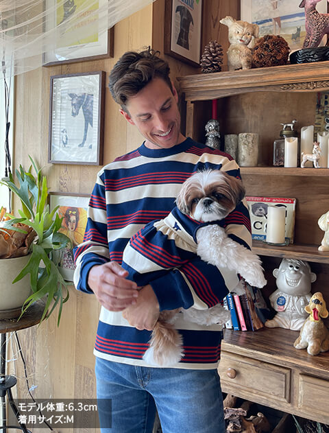 ドッグデプト　DOG DEPT ランダムボーダー　3枚セット　お揃いコーデ 犬服 / ドッグウェア】ランダムボーダーペア / DOG DEPT