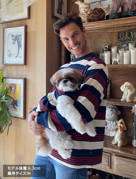 ドッグデプト　DOG DEPT ランダムボーダー　3枚セット　お揃いコーデ 犬服 / ドッグウェア】ランダムボーダーペア / DOG DEPT