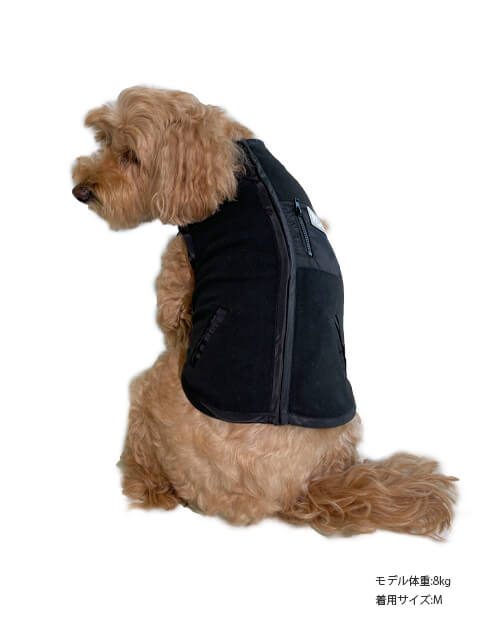 犬服 / ドッグウェア】フリース×ポリエステル 背中ジップベスト / DOG 