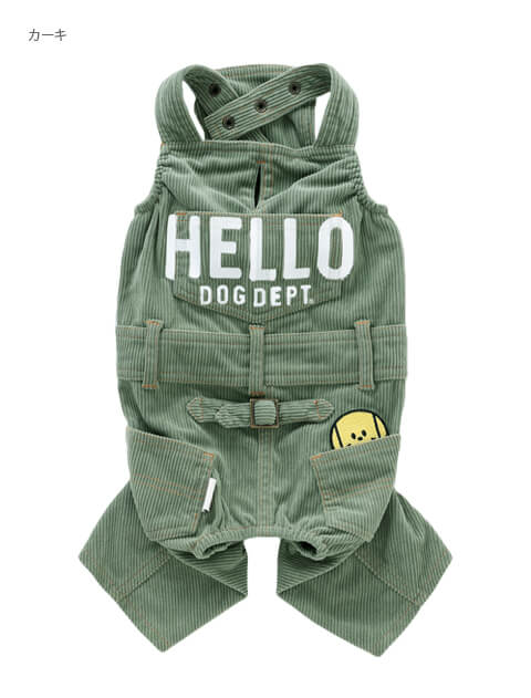 コーデュロイサロペット 犬服ブランドのドッグデプト/DOG DEPT
