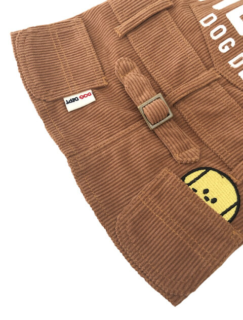 コーデュロイサロペット 犬服ブランドのドッグデプト/DOG DEPT