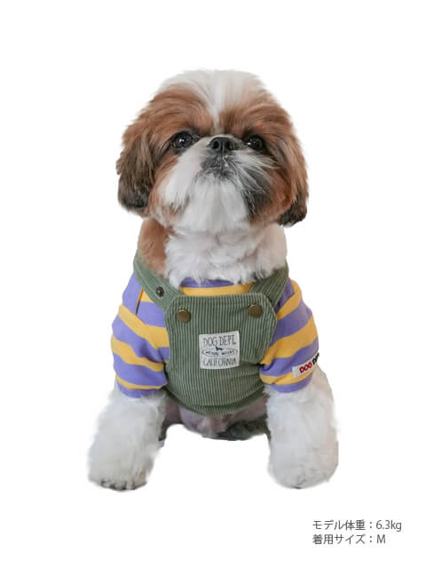 コーデュロイサロペット 犬服ブランドのドッグデプト/DOG DEPT