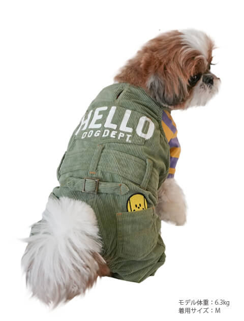 コーデュロイサロペット 犬服ブランドのドッグデプト/DOG DEPT