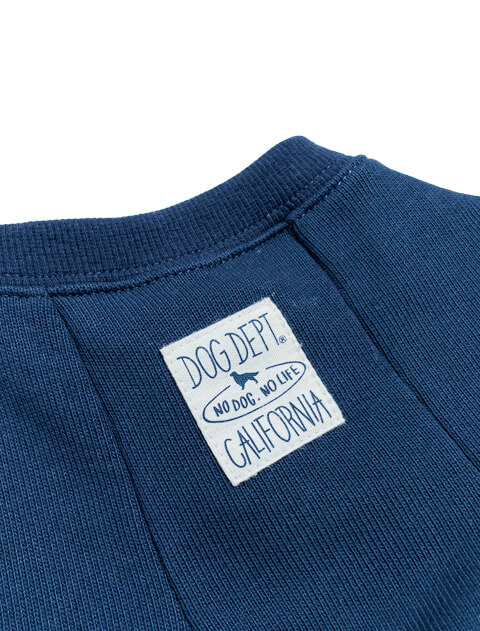 ロゴボタンスウェット犬服ブランドのドッグデプト/DOG DEPT