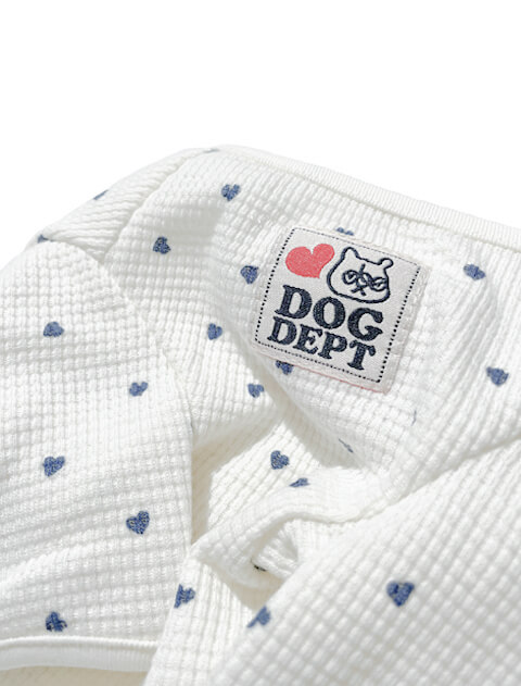 ワッフルハート　Tシャツ 犬服ブランドのドッグデプト/DOG DEPT
