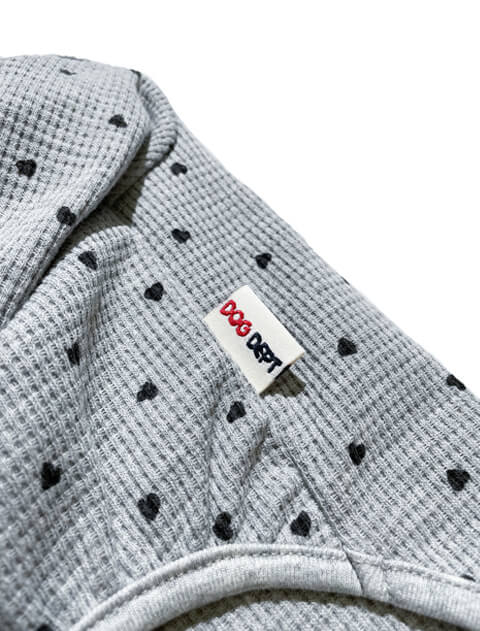 ワッフルハート　Tシャツ 犬服ブランドのドッグデプト/DOG DEPT