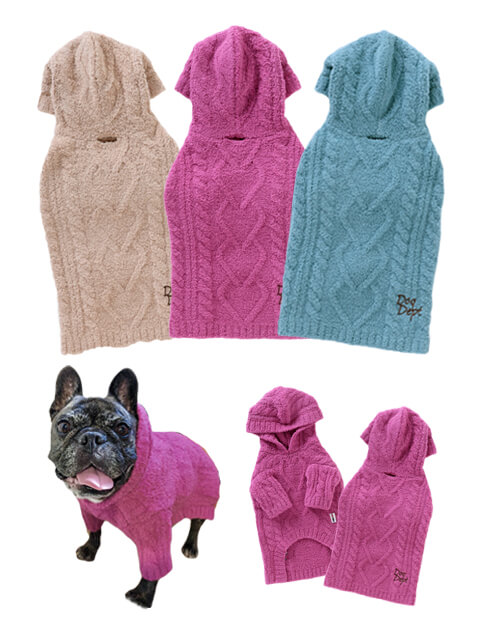 《期間限定アウトレット》【DOG WEAR】ケーブルモコモコプルパーカー