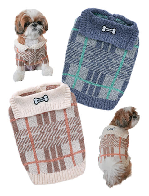 《期間限定アウトレット》【DOG WEAR】チェックセーラー