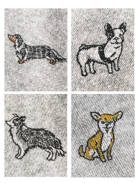 犬種総柄ボタンパーカー犬服ブランドのドッグデプト/DOG DEPT