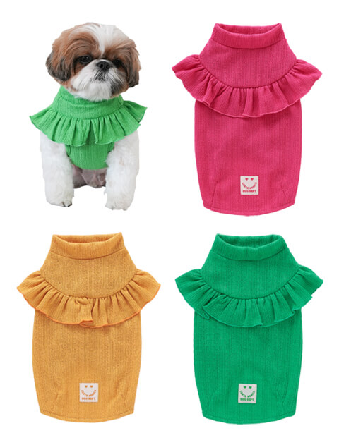 《期間限定アウトレット》【DOG WEAR】フリルノースリーブ
