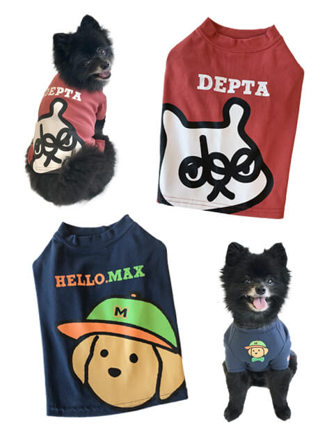 《期間限定アウトレット》【DOG WEAR】デプタとマックス　Tシャツ