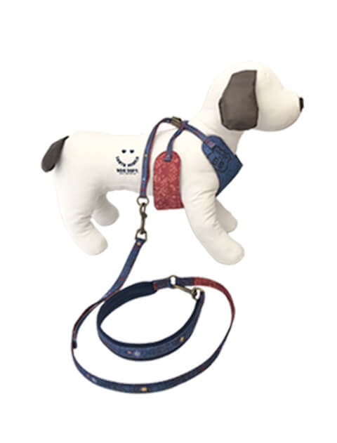 DOG GOODS】デニム風リード＆ソフトハーネス