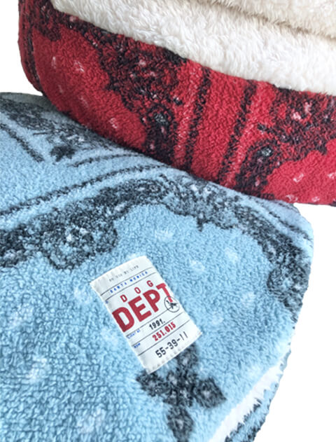バンダナボアぬくぬくベッドカバー ブランドのドッグデプト/DOG DEPT