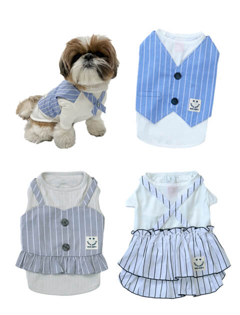 《期間限定アウトレット》【DOG WEAR】ストライプレイヤーウェア