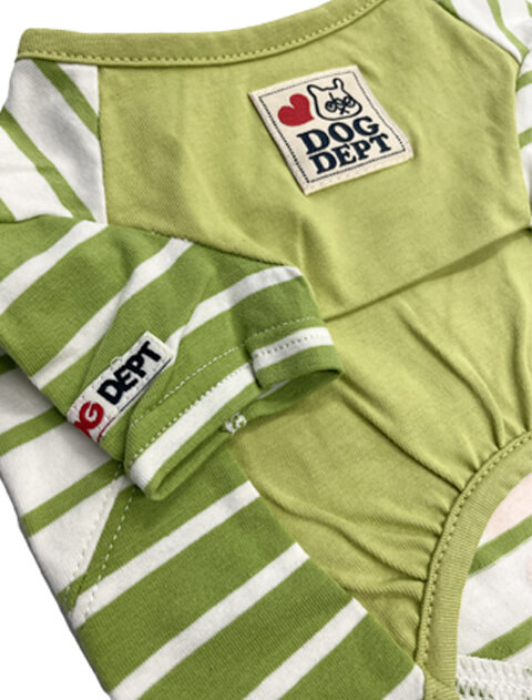 ボーダーhelloTシャツ 犬服ブランドのドッグデプト/DOG DEPT