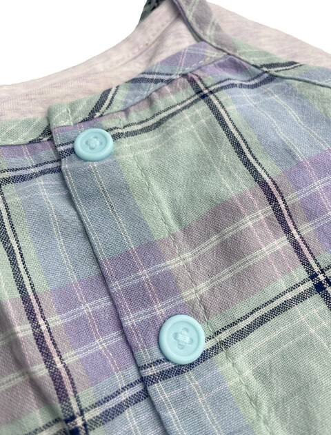 セットアップチェックワンピース犬服ブランドのドッグデプト/DOG DEPT