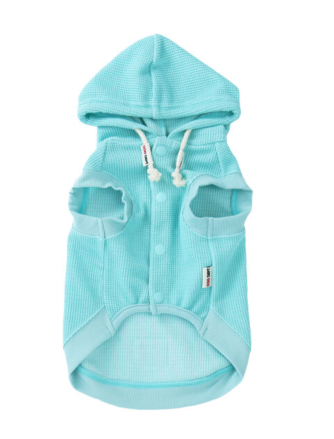 撚り配色ワッフルボタンパーカー犬服ブランドのドッグデプト/DOG DEPT