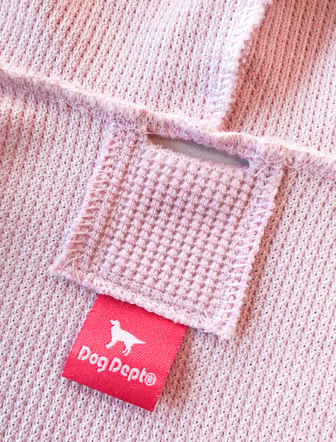 撚り配色ワッフルボタンパーカー犬服ブランドのドッグデプト/DOG DEPT