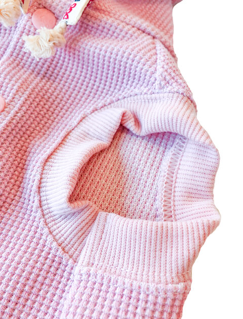 撚り配色ワッフルボタンパーカー犬服ブランドのドッグデプト/DOG DEPT