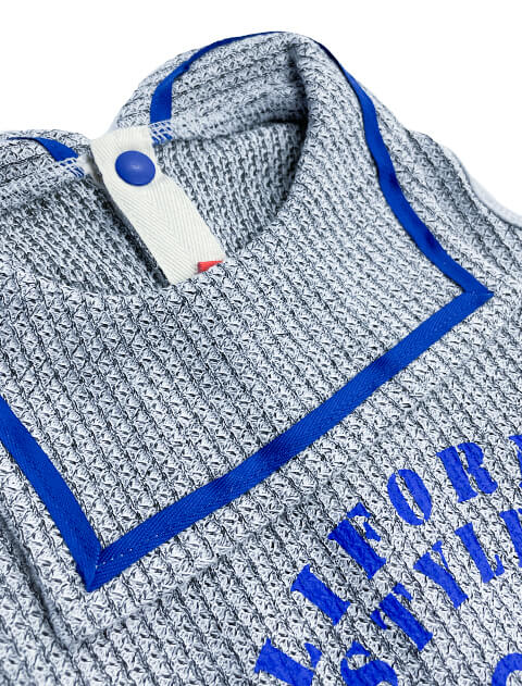 透かしワッフルノースリーブセーラー犬服ブランドのドッグデプト/DOG DEPT