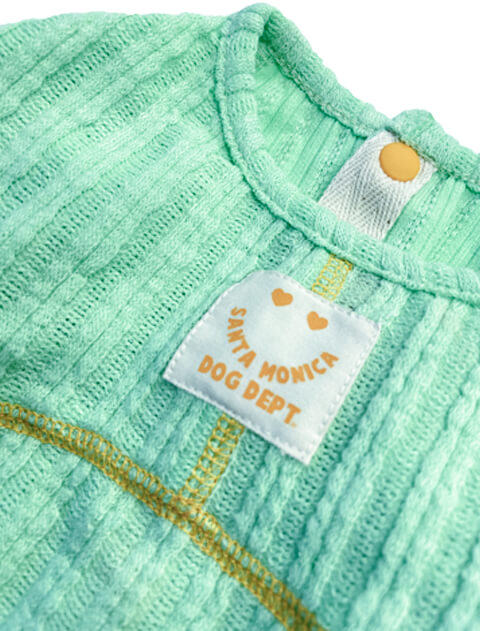 ポコポコストライプボタンカーデ 犬服ブランドのドッグデプト/DOG DEPT