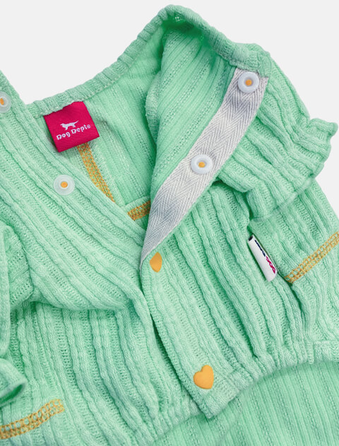 ポコポコストライプボタンカーデ 犬服ブランドのドッグデプト/DOG DEPT