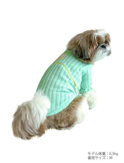 ポコポコストライプボタンカーデ 犬服ブランドのドッグデプト/DOG DEPT