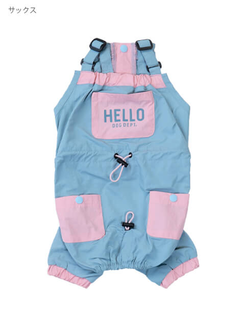 撥水オーバーオール犬服ブランドのドッグデプト/DOG DEPT