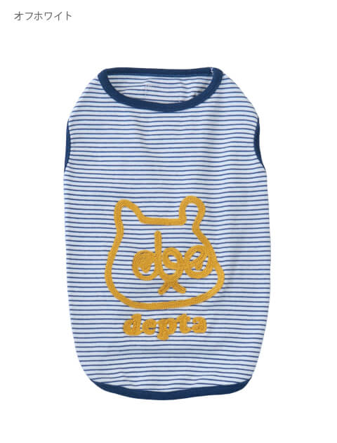 ミジンボーダーノースリーブ 犬服ブランドのドッグデプト/DOG DEPT