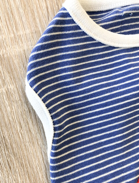 ミジンボーダーノースリーブ 犬服ブランドのドッグデプト/DOG DEPT