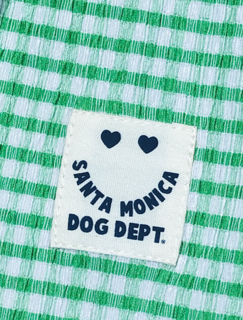 ギンガムシャーリングワンピ 犬服ブランドのドッグデプト/DOG DEPT