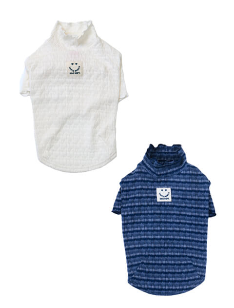 《期間限定アウトレット》【DOG WEAR】ポコポコボーダーハイネックT