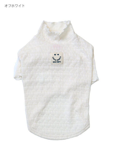 ポコポコボーダーハイネックT 犬服ブランドのドッグデプト/DOG DEPT